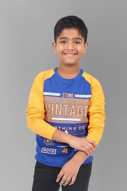 Boy's Cotton Printed T-shirt  006466910YRSNAVBLU