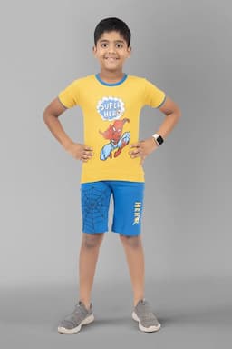 Boy's Graphic Print T-shirt with Shorts Set (2-Pcs Set) 006656MUS45YRS