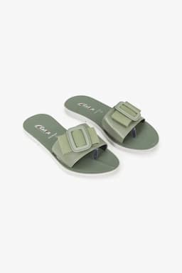Comfortable Flat Slides for Women 0080087GRE2