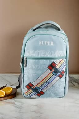 Polyester Skateboard Printed School Bag for Unisex 008069LIGGRE2