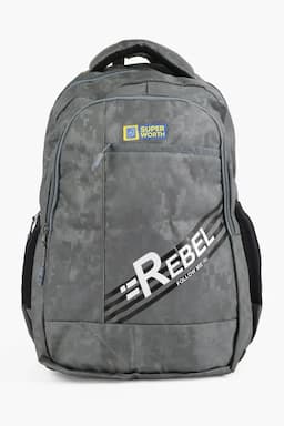 Polyester Printed School Bag for Unisex 008090GRE2
