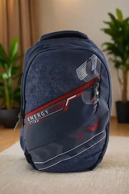 Polyester Printed School Bag for Unisex 008093NAVBLU2