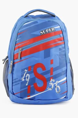 Polyester Printed School Bag for Unisex 008129BLU2