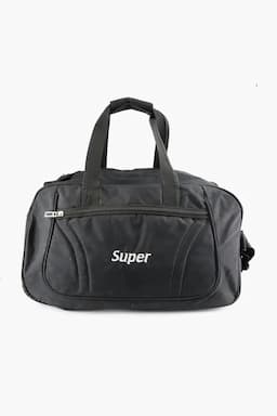 Unisex Zip Closure Solid Duffle Bag 008146BLA2