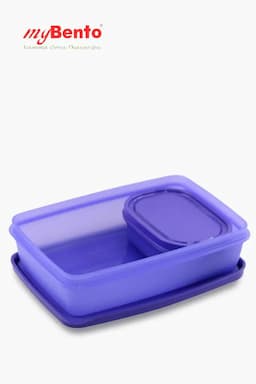 MyBento Plastic Bi Compact Lunch Box - 985ml 008998VIO2