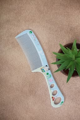 SST Printed De-tangling Comb with Handle (Blue) - Pack of 1 009195BLU