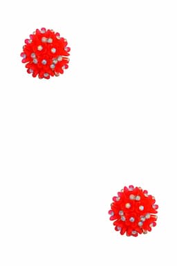 Rose Gold Floral Design Stud Earrings for Girls & Women 009422RED1