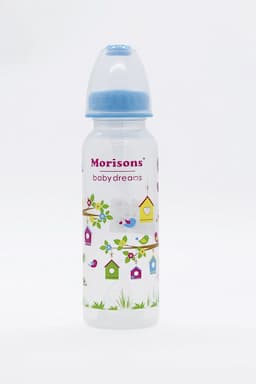 Morisons Feeding Bottle with spoon (Blue) - 250ml 009593BLU