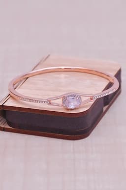 Rose Gold Plated Crystal Cubic Zirconia Cute Bracelet For Women  009699ROSGOLFRE1
