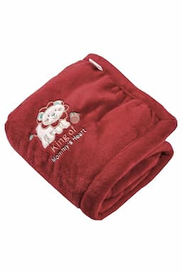 Double Layer Soft Coral Fleece Blanket for Baby - Maroon 009810MAR2