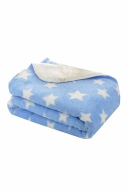 Baby Zone Coral Fleece Hooded Baby Blanket -1 Pc (Sky Blue) 009855SKYBLU2