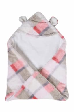 Ultra Soft & Stretchy Fabric with Hooded Baby Blanket (Pink) 010075PIN