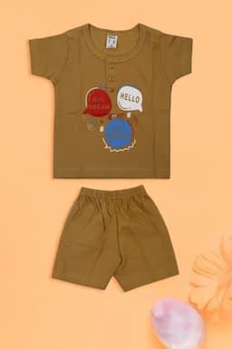 Just Born Printed T-shirt with Shorts Set (2-Pcs Set) 010172MUS612