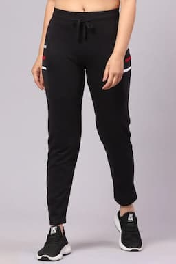 Cotton Blend Track Pant for Women 010174XLBLA