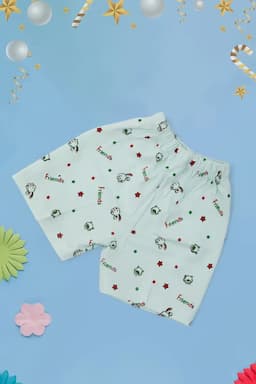 Cotton Printed Shorts for Just Born  010229AQU121