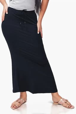 Cotton Viscose Blend Mermaid Saree Shapewear for Women 010313NAVBLUXXL