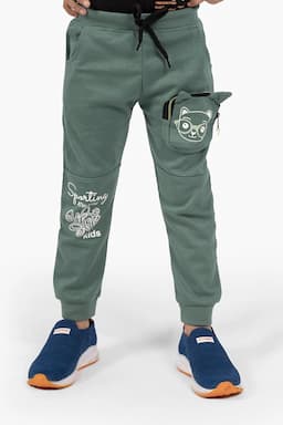 Polycotton Printed Track Pant for Boy 010369OLI56YRS