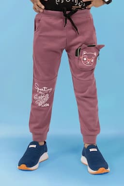 Polycotton Printed Track Pant for Boy 010369PIN45YRS