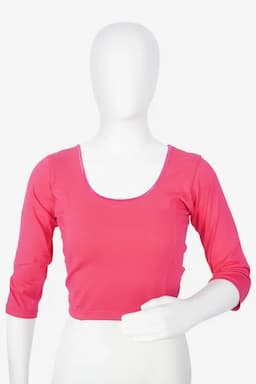 Cotton Lycra Solid Readymade Blouse for Women 010548PINXXL