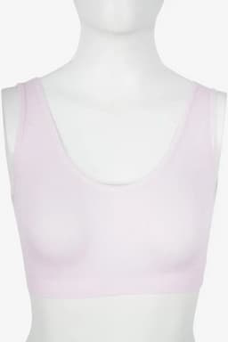 Cotton Blend Solid Sports Bra for Women 010549BABPINFRE
