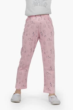 Girl's Cotton Printed Pyjama Pant (4 - 8 Yrs) 010559PIN78YRS