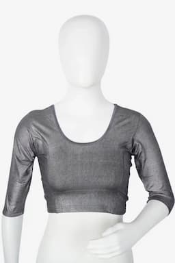 Cotton Lycra Shimmer Readymade Blouse for Women 011023BLAFRESIZ(L/