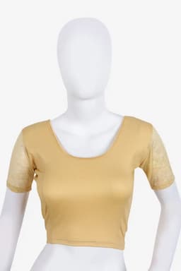 Cotton Lycra Blend Shimmer Readymade Blouse for Women 011028SANFRESIZ(L/