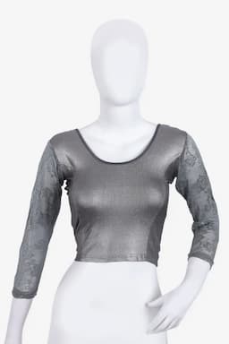 Cotton Lycra Shimmer Readymade Blouse for Women 011030BLAFRESIZ(L/