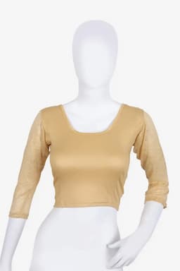 Cotton Lycra Shimmer Readymade Blouse for Women 011030LIGGOLFRESIZ(L/