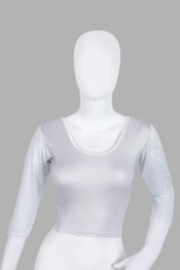Cotton Lycra Shimmer Readymade Blouse for Women 011030SILFRESIZ(L/