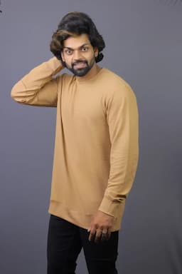 Cotton Slim Fit Casual T-shirt for Men 01108044KHA