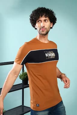 Men's Cotton Graphic Print T-shirt 011158XXLRUS