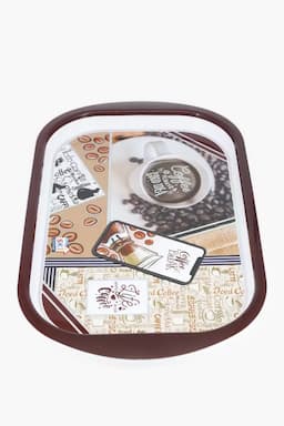 SKI Plastic Printed Serving Tray - 41 cm 011411BRO1