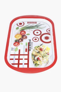 SKI Plastic Printed Serving Tray - 41 cm 011411RED1