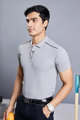 Polyester Polo T-shirt for Men 011613MGRE