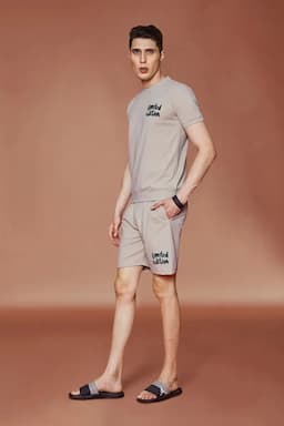 Cotton T-shirt with Shorts Sets for Men (2-Pcs Set) 011643BEIS2