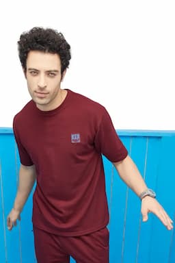 Men's Cotton T-shirt with Shorts Sets (2-Pcs Set) 011648MARL