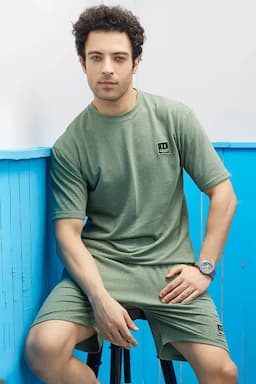 Men's Cotton T-shirt with Shorts Sets (2-Pcs Set) 011648RUSGREM