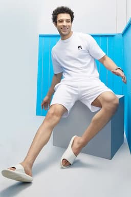Men's Cotton T-shirt with Shorts Sets (2-Pcs Set) 011648WHIS