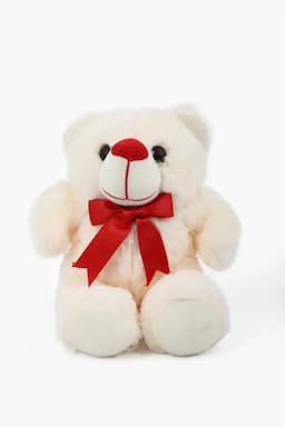Lovely Toys Rabbit Fur Teddy Plush Stuffed Soft Toy - (Off White) 011759OFFWHI