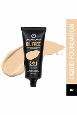 Colors Queen 3-in-1 Oil Free Foundation With Primer - Natural 012186NAT60M