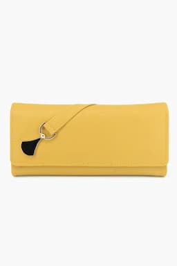 Faux Leather Solid Casual Purse for Women 012345YEL
