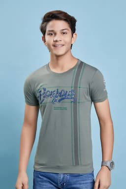 Boy's Cotton Printed T-shirt 0124661112YRSPINGRE