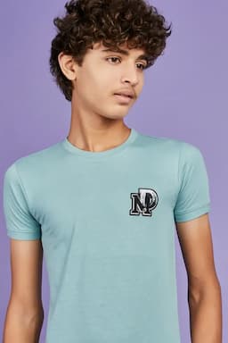 Slim Fit Cotton T-shirt for Boy 012484910YRSBLUGRA