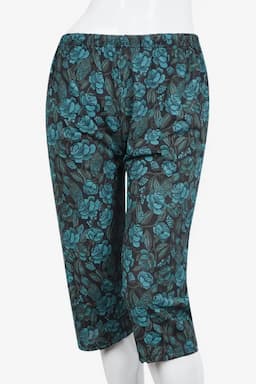 Cotton Hosiery Floral Print Capris for Women 012886TURXL
