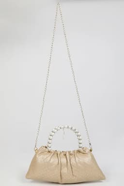 Pearl Handle Mini Tote Bag for Women 013070SAN