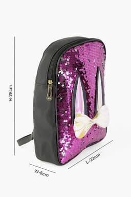 Trendy Reversable Sequin Mini Backpack for Girls 013088BLAWITPIN