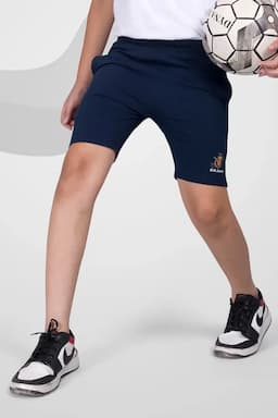 Boy's Cotton Slim Fit Shorts 013274NAVBLU78YRS