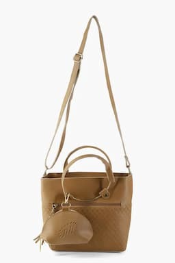 Solid Sling Bag with Pouch for Women & Girls 013466BRO