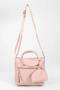 Solid Sling Bag with Pouch for Women & Girls 013466LIGPIN